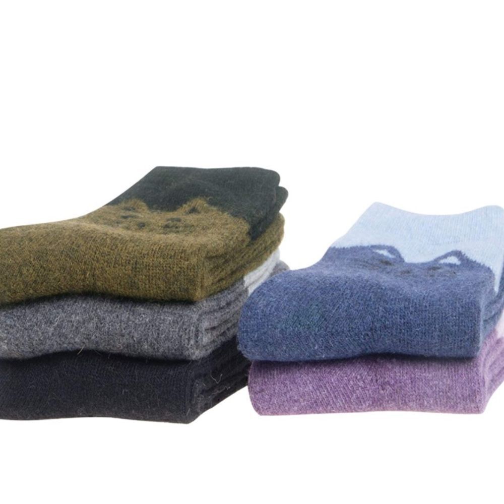 Multi-colored cat socks - Picture 3 of 6